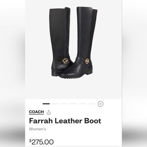 Coach Farrah Leather Boots